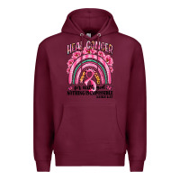 Burgundy heal cancer rainbow Premium Hoodie - LillyAllenDesigns