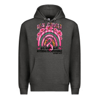 Charcoal Heather heal cancer rainbow Premium Hoodie - LillyAllenDesigns