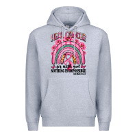 Heather Grey heal cancer rainbow Premium Hoodie - LillyAllenDesigns