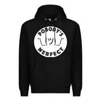 Black Pobody's Nerfect Retro Classic Funny Nobody's Perfect Premium Hoodie - trangStudio