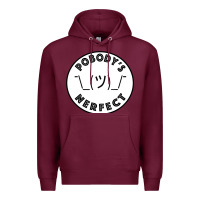 Burgundy Pobody's Nerfect Retro Classic Funny Nobody's Perfect Premium Hoodie - trangStudio