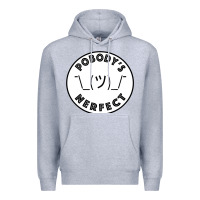 Heather Grey Pobody's Nerfect Retro Classic Funny Nobody's Perfect Premium Hoodie - trangStudio