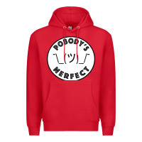 Red Pobody's Nerfect Retro Classic Funny Nobody's Perfect Premium Hoodie - trangStudio