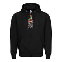 Black gnome autism Zipper Hoodie - RacoonDesign