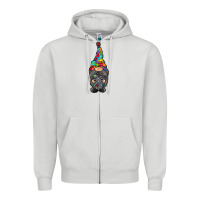 Dove Grey gnome autism Zipper Hoodie - RacoonDesign