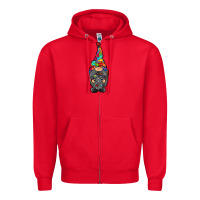 Red gnome autism Zipper Hoodie - RacoonDesign