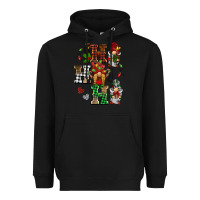 Black christmas ho ho ho gnomes Heavyweight Hoodie - BarkalooDesign