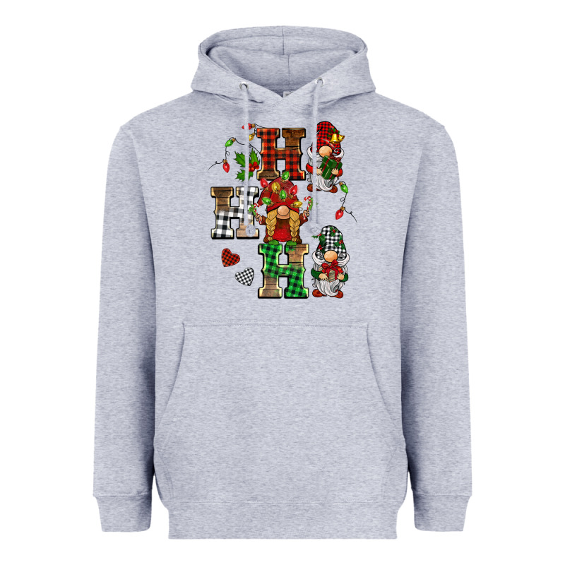 Christmas Ho Ho Ho Gnomes Heavyweight Hoodie by BarkalooDesign | Teevron