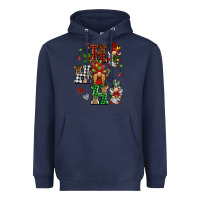 Navy christmas ho ho ho gnomes Heavyweight Hoodie - BarkalooDesign