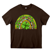Chocolate Brown western st patricks rainbow Heavy Core Tee - Jasminsmagicworld