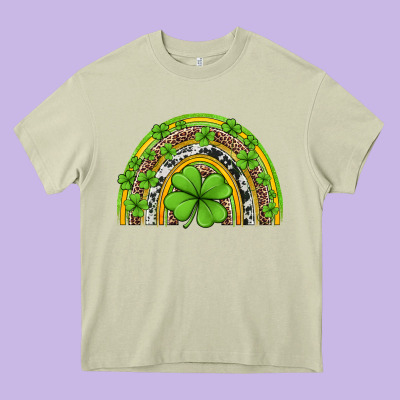 Western St Patricks Rainbow Heavy Core Tee Designed By Jasminsmagicworld