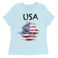 Baby Blue USA Ladies Tee - Bettercallsaul