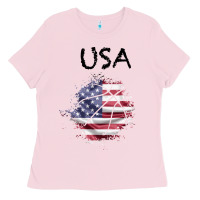 Bubblegum Pink USA Ladies Tee - Bettercallsaul