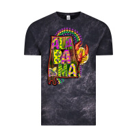 Cloud Black mardi gras alabama map Vintage Tee - CowGirlArtShop