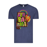 Vintage Denim mardi gras alabama map Vintage Tee - CowGirlArtShop