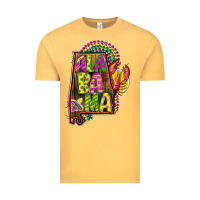 Vintage Mustard mardi gras alabama map Vintage Tee - CowGirlArtShop