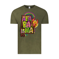 Vintage Olive mardi gras alabama map Vintage Tee - CowGirlArtShop