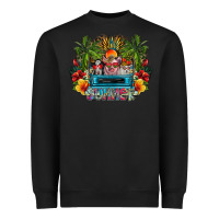 Black Summer Heavyweight Sweatshirt - CowhideDigitalArt