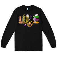 Black love nurse mardi gras Long Sleeve Tee - OliviaCreatesArt