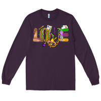 Plum love nurse mardi gras Long Sleeve Tee - OliviaCreatesArt