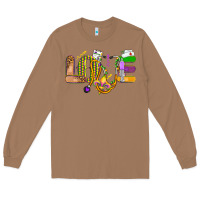 Toasted Coconut love nurse mardi gras Long Sleeve Tee - OliviaCreatesArt