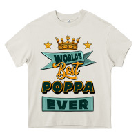 Cream world's best poppa ever Heavy Core Tee - Jasminsmagicworld