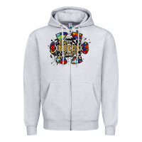 Heather Grey love needs no words 2 Zipper Hoodie - RacoonDesign