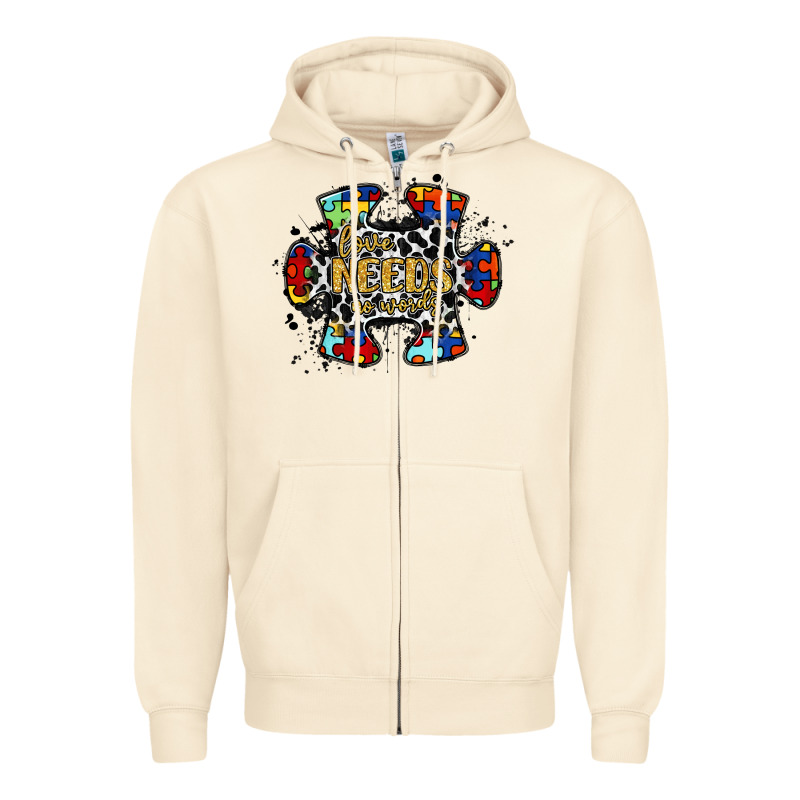 Love Needs No Words 2 Zipper Hoodie by RacoonDesign | Teevron