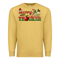Antique Gold merry teacher Premium Sweatshirt - BarkalooDesign