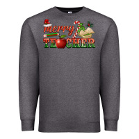 Charcoal Heather merry teacher Premium Sweatshirt - BarkalooDesign
