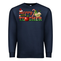 Navy merry teacher Premium Sweatshirt - BarkalooDesign