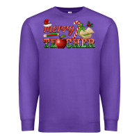 Purple merry teacher Premium Sweatshirt - BarkalooDesign
