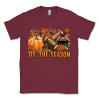 Burgundy Tis' the season American Football Classic Tee - NancyCooperArtShop