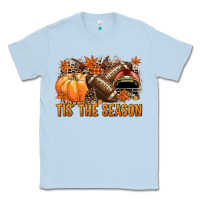 Dusty Blue Tis' the season American Football Classic Tee - NancyCooperArtShop
