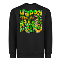 Black Happy St Patricks Rex Day Heavyweight Sweatshirt - CowhideDigitalArt