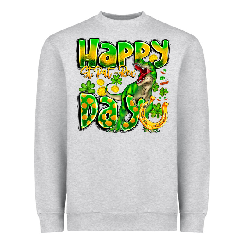 Happy St Patricks Rex Day Heavyweight Sweatshirt by CowhideDigitalArt | Teevron