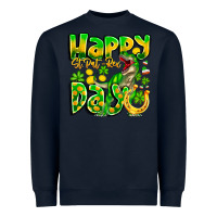 Navy Happy St Patricks Rex Day Heavyweight Sweatshirt - CowhideDigitalArt