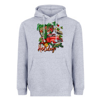 Heather Grey home for the holidays louisiana Heavyweight Hoodie - BarkalooDesign