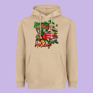 Home For The Holidays Louisiana Heavyweight Hoodie Designed By Barkaloodesign