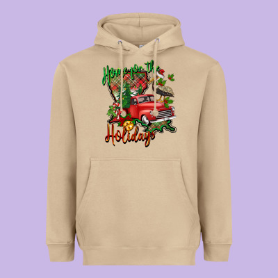 Home For The Holidays Louisiana Heavyweight Hoodie Designed By Barkaloodesign