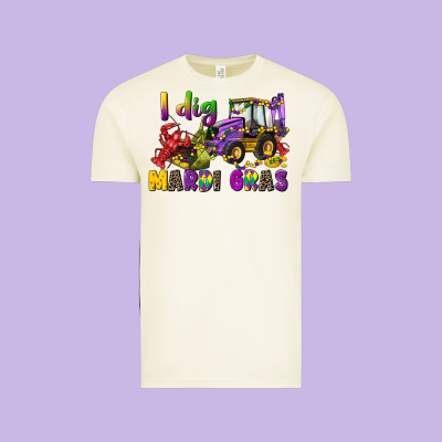 I Dig Mardi Gras Vintage Tee Designed By Cowgirlartshop