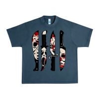 Midnight Navy knives horror movie friday halloween horror ghost Urban Heavy Tee - trangStudio