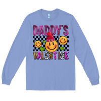 Colony Blue daddys valentine olivia Long Sleeve Tee - OliviaCreatesArt