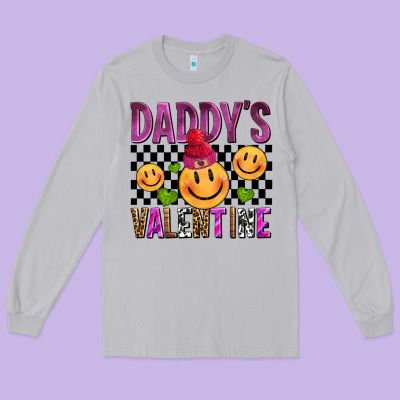 Daddys Valentine Olivia Long Sleeve Tee Designed By Oliviacreatesart
