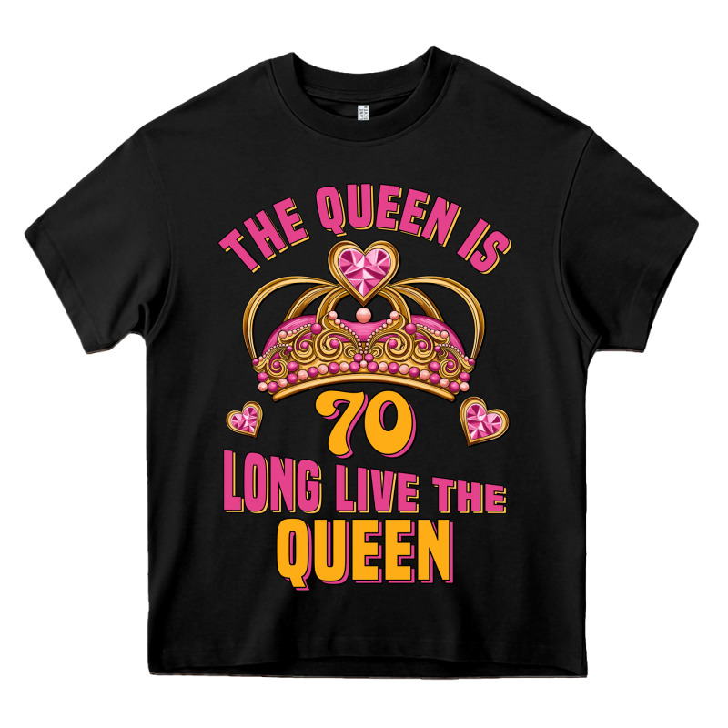 The Queen Is 70 Long Live The Queen Heavy Core Tee by Jasminsmagicworld | Teevron
