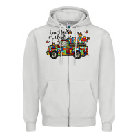 Dove Grey love needs no words Zipper Hoodie - RacoonDesign