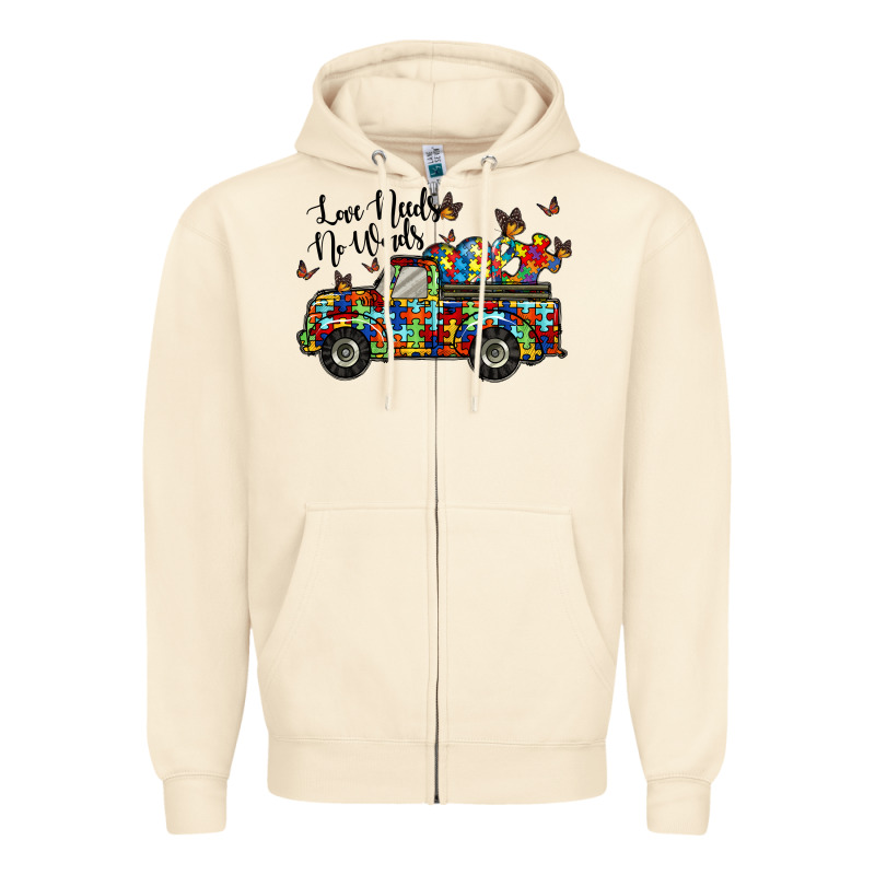 Love Needs No Words Zipper Hoodie by RacoonDesign | Teevron