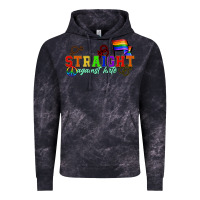 Cloud Black Straight agains hate Vintage Hoodie - CowGirlArtShop