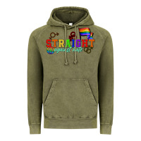 Vintage Olive Straight agains hate Vintage Hoodie - CowGirlArtShop