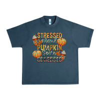 Midnight Navy stressed blessed pumpkin spice obsessed Urban Heavy Tee - CowGirlArtShop